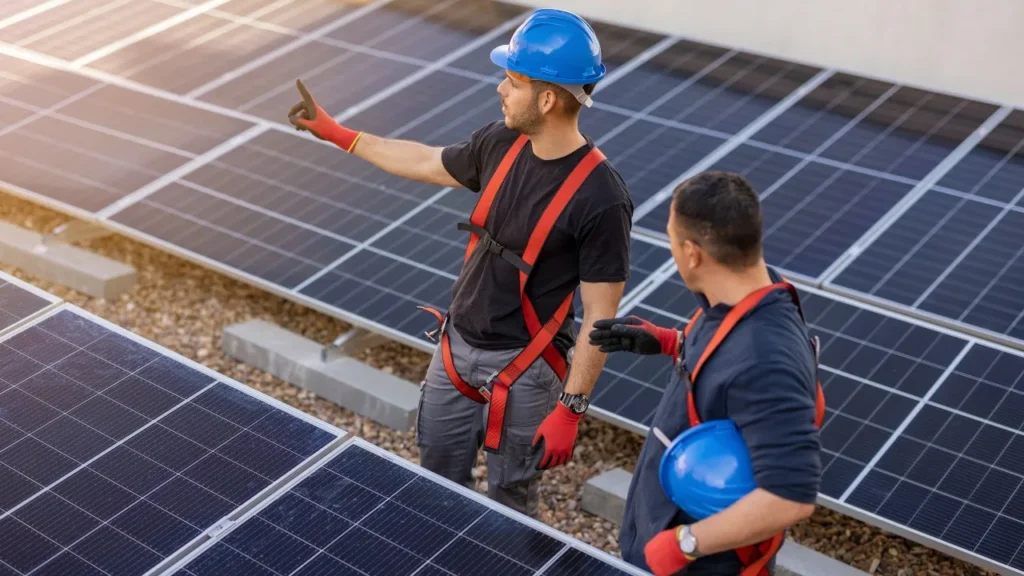 Instalación de placas solares en nave industrial en Huesca