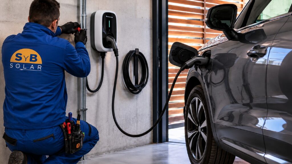 Instalación de cargador coche eléctrico en Huesca con técnico electricista profesional y solución competitiva